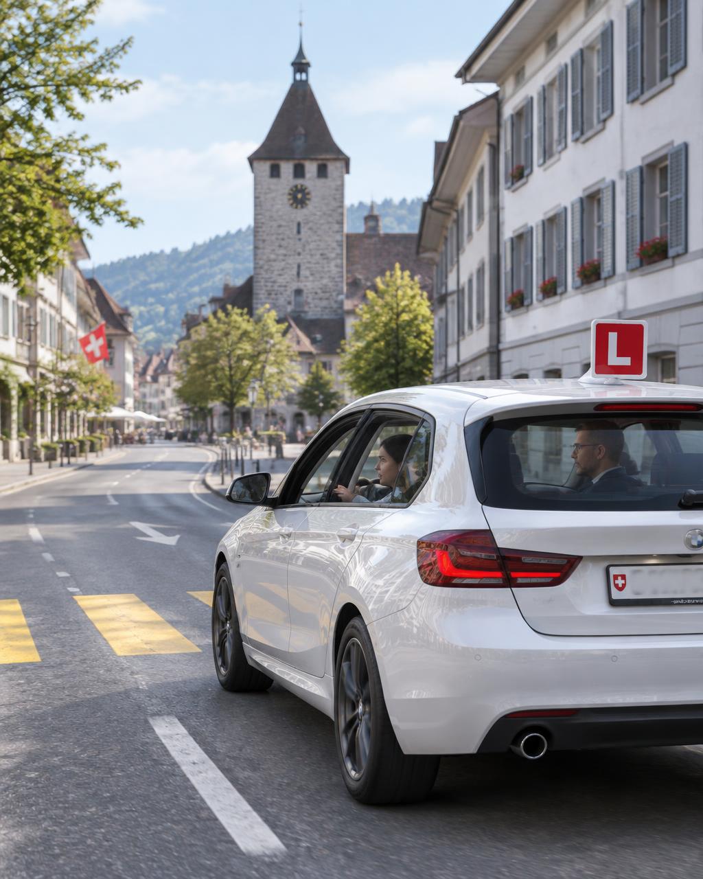 Fahrstunde im Prüfungsgebiet Aarau